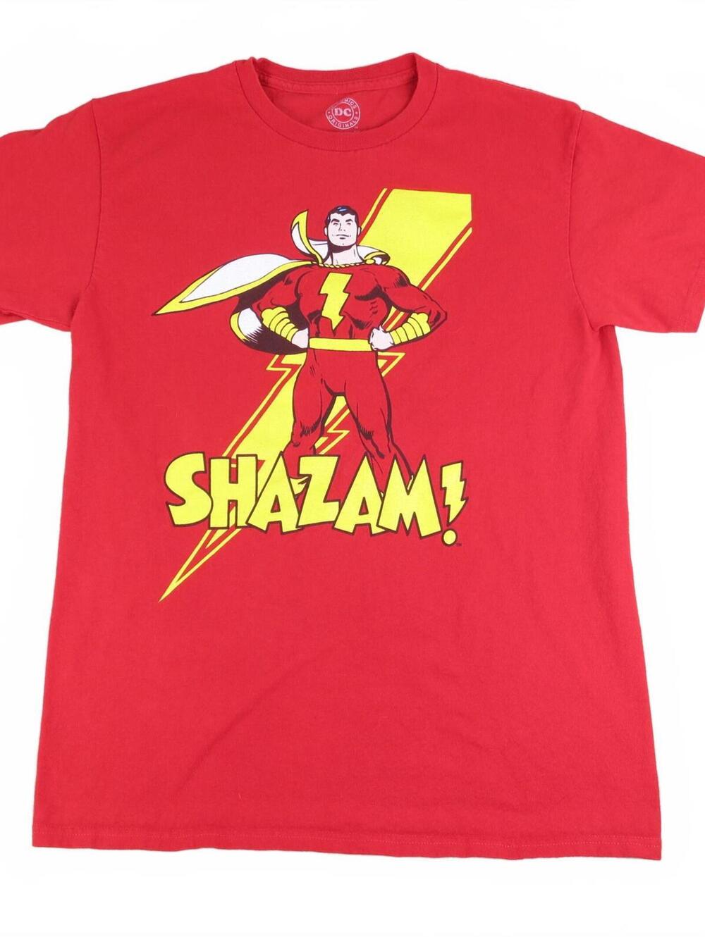 DC Comics Originals Shazam Graphic Red T-Shirt Medium